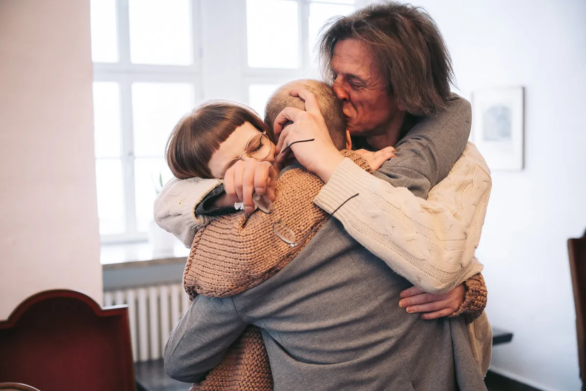 Gratulation während der Trauung im Schloss Wolfsburg